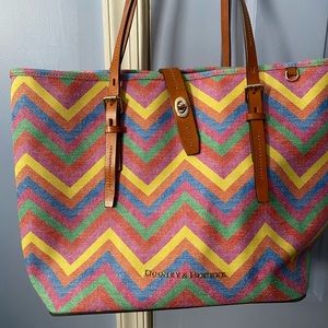Rainbow chevron Dooney shoulder bag